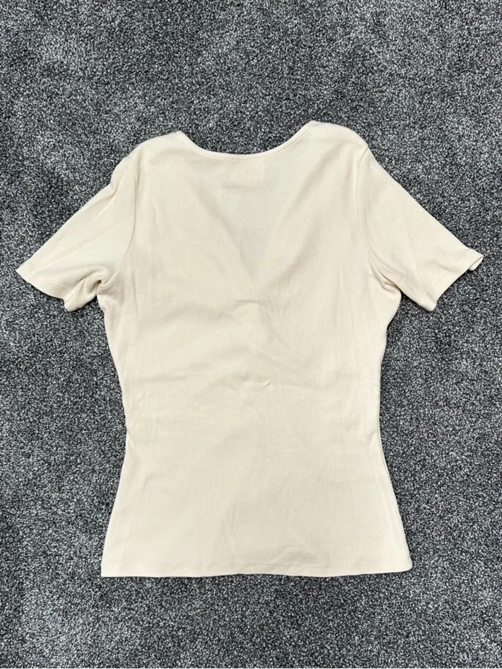 Sézane V Neck Cream Blouse - Picture 6 of 6